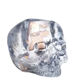 Skull votive 8,5 cm, clear glass