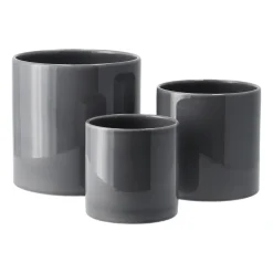 Sleek pot Ø15 cm, Charcoal