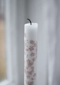 Slåpeblom tapered candle 2-pack, Pink