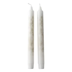 Slåpeblom tapered candle 2-pack, grey