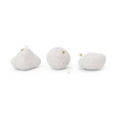 Snowball ornaments Christmas tree decoration 3 pieces, White