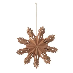 Snowflake Christmas decoration Indian tan, Ø15 cm