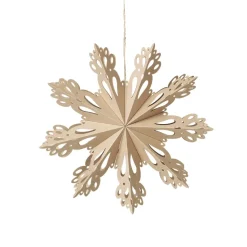 Snowflake Christmas decoration natural, Ø30 cm