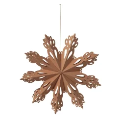 Snowflake Christmas decoration Indian tan, Ø30 cm