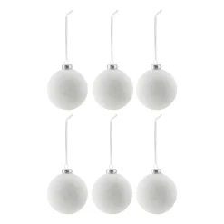 Snowing baubles 6-pack, White