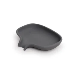 Soap dish with drainage spout silicone, Grafite grey