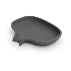 Soap Saver Flow soap dish with drainage spout small, Graphite grey