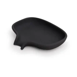 Soap Saver Flow soap dish with drainage spout small, Black