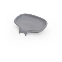 Soap Saver Flow soap dish with drainage spout concrete, Grey