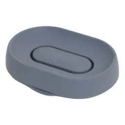 Soap tray with concealed drain spout in silicone - large, Graphite