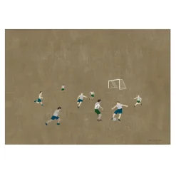 Soccer poster 50x70 cm, brown