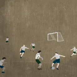 Soccer poster 50x70 cm, brown