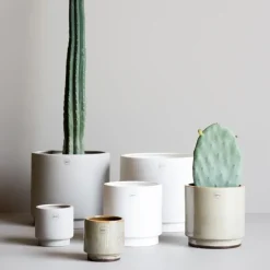 Solid flower pot white, large Ø24 cm