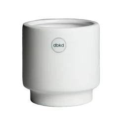 Solid flower pot white, small Ø10 cm