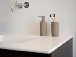 Solo Soap Pump, Taupe