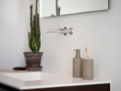 Solo Soap Pump, Taupe