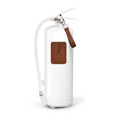 Solstickan fire extinguisher 6 kg, White-dark brown leather