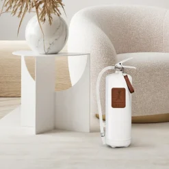 Solstickan fire extinguisher 6 kg, White-dark brown leather