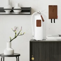 Solstickan fire extinguisher 6 kg, White-dark brown leather