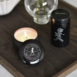 Solstickan gift box scented candles + matchstick tube, Black-scented candle cedarwood