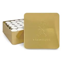 Solstickan tealight box 21x21 cm, Gold