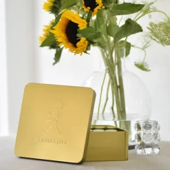 Solstickan tealight box 21x21 cm, Gold