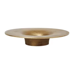 Soothe block candle holder Ø16 cm, Brass Finish