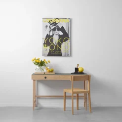 Space decoration, White oiled oak, glass