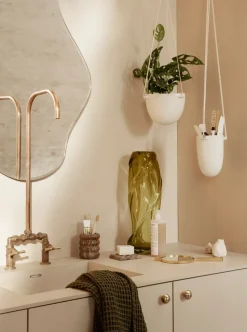 Speckle hanging flower pot Ø20.5 cm, Off-white