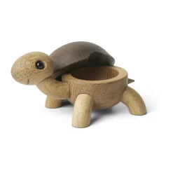 Speedy turtle decoration 4 cm, Oak-ash