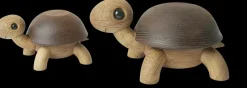 Speedy turtle decoration 4 cm, Oak-ash
