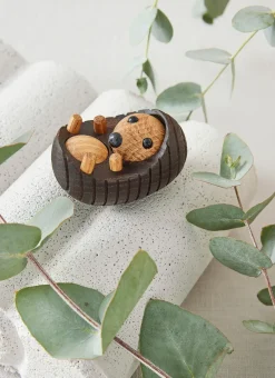 Spike hedgehog decoration 4 cm, Thermo ash