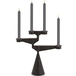 Spin candle holder mini, Black