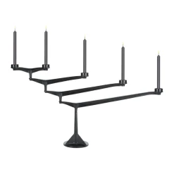 Spin candleholder, Black