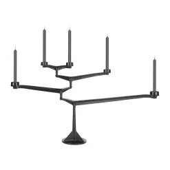 Spin candleholder, Black