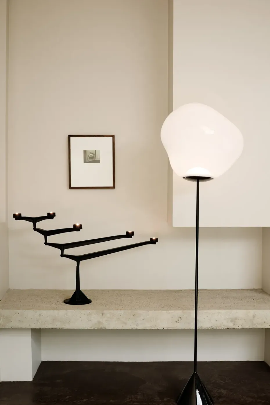 Spin candleholder, Black