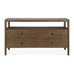 Spindle dresser, Teak, 4 drawers
