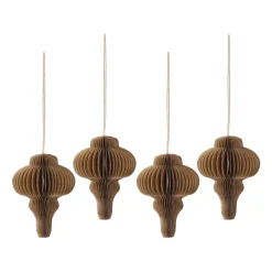 Spira baubles 4-pack, Natural