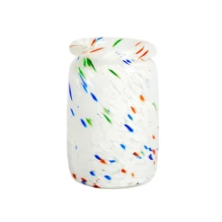 Splash Roll Neck vase M 22 cm, white dot (multi)