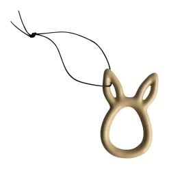 Sprinkle rabbit Easter ornament 8 cm, Shiny yellow