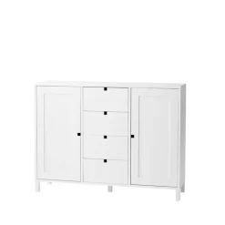 Square bench, White