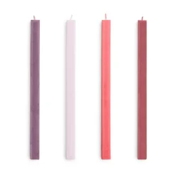 Square Candle light mix 4-pack, Reds-bordeaux