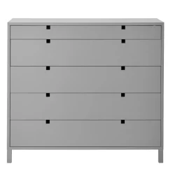 Square dresser 5 drawers, Grey