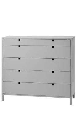 Square dresser 5 drawers, Grey