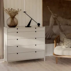 Square dresser 5 drawers, Sand