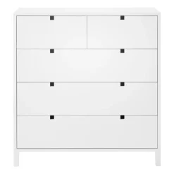 Square dresser 2+3 drawers, White
