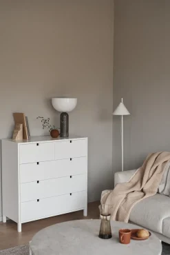 Square dresser 2+3 drawers, White