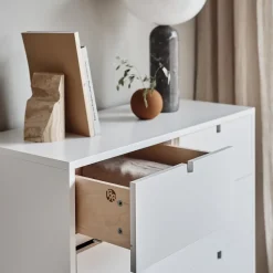 Square dresser 2+3 drawers, White