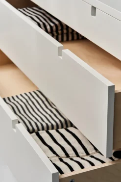 Square dresser 5 drawers, White