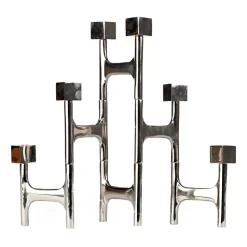 Square Folding candlestick 55x40 cm, Silver